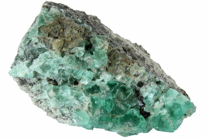 1.9" Fluorescent Green Fluorite Cluster - Rogerley Mine, England
